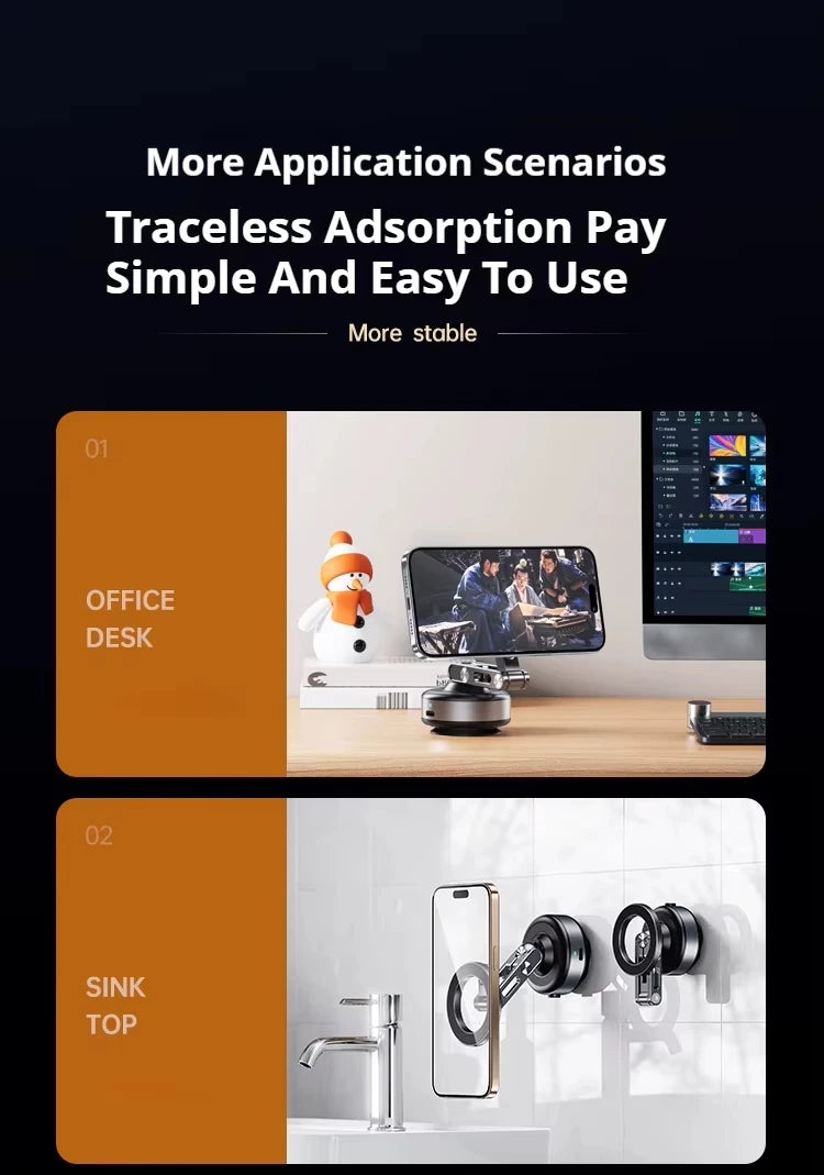 MagMount Pro 360° - Magnetische KFZ-Handyhalterung mit Vakuum-Saugnapf