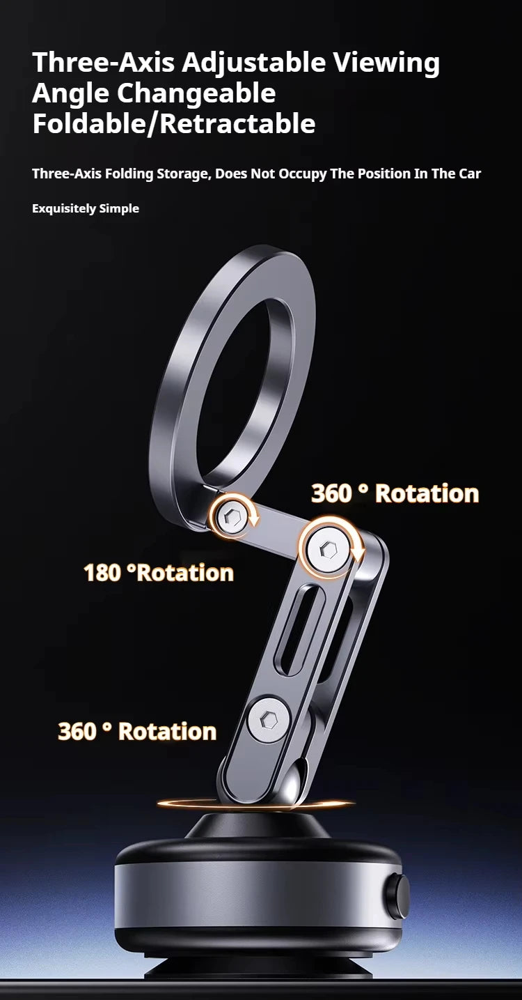 MagMount Pro 360° - Magnetische KFZ-Handyhalterung mit Vakuum-Saugnapf