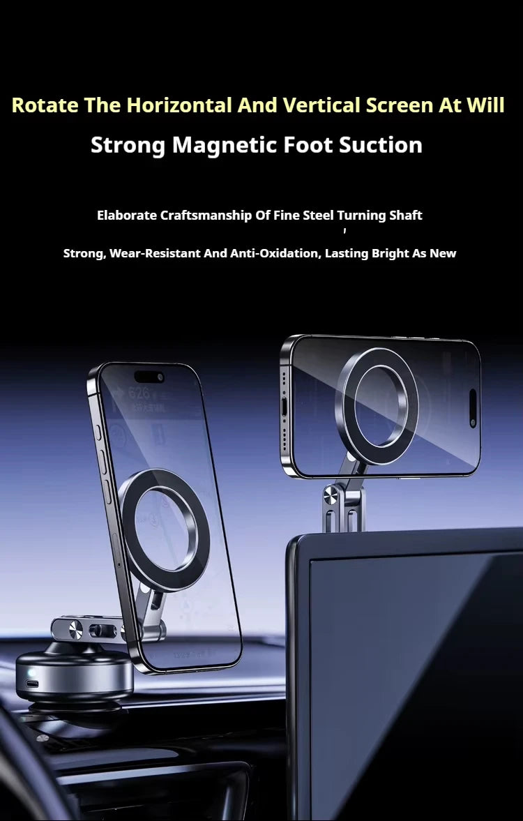 MagMount Pro 360° - Magnetische KFZ-Handyhalterung mit Vakuum-Saugnapf